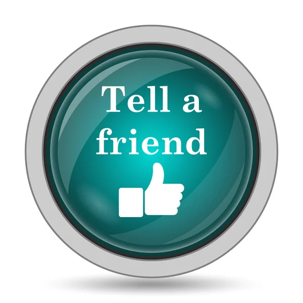 Tell a friend icon, website button on white background