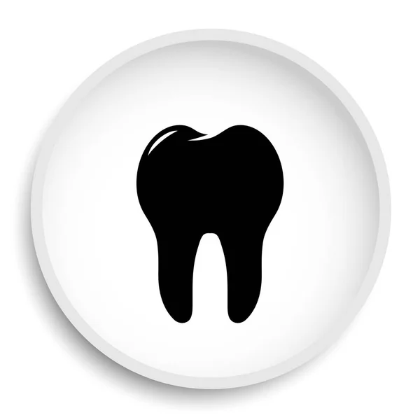 Tooth Icon Tooth Website Button White Background — Stock Photo, Image