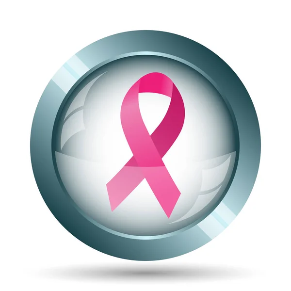 Breast Cancer Ribbon Icon Internet Button White Background — Stock Photo, Image