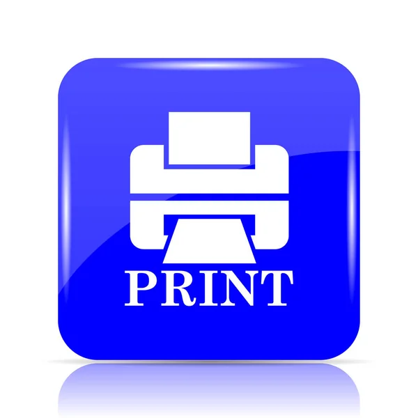 Impressora com ícone de palavra PRINT — Fotografia de Stock