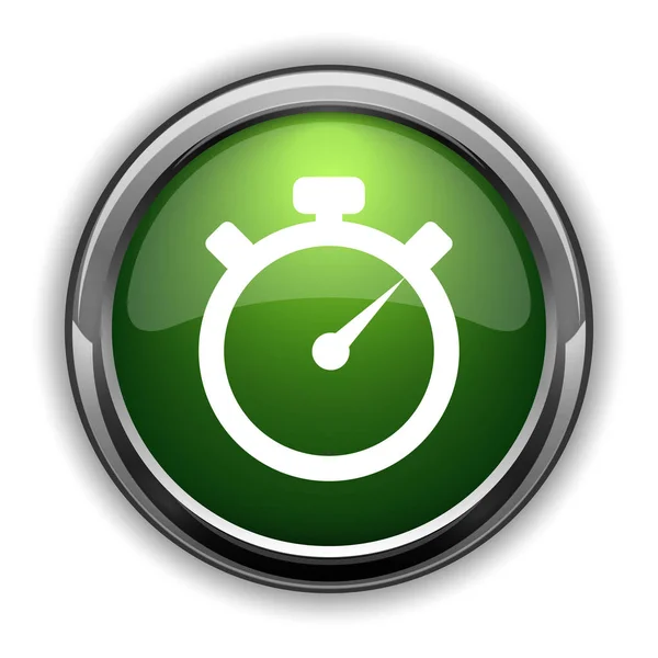 Ikonę Zegara Przycisk Strony Internetowej Timer Białym Tle — Zdjęcie stockowe