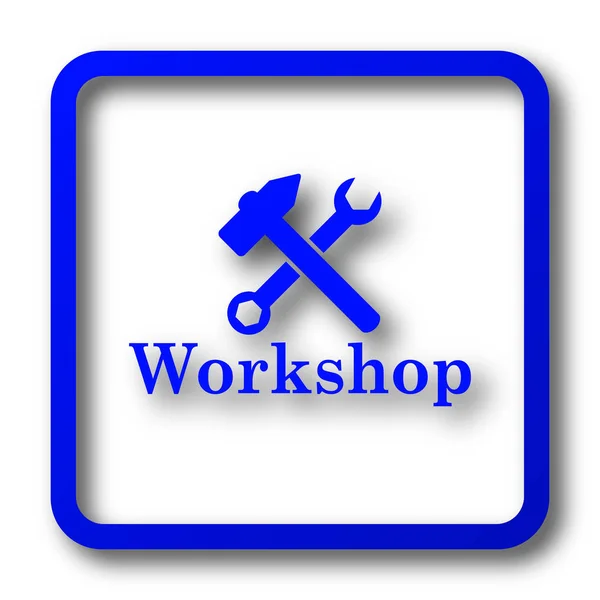 Workshop Ikonen Workshop Webbplats Knappen Vit Bakgrund — Stockfoto