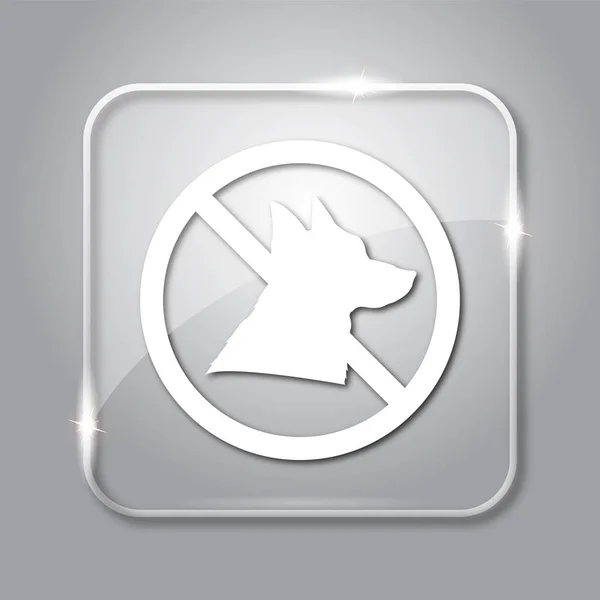 Icono Perros Prohibidos Botón Internet Transparente Sobre Fondo Gris —  Fotos de Stock