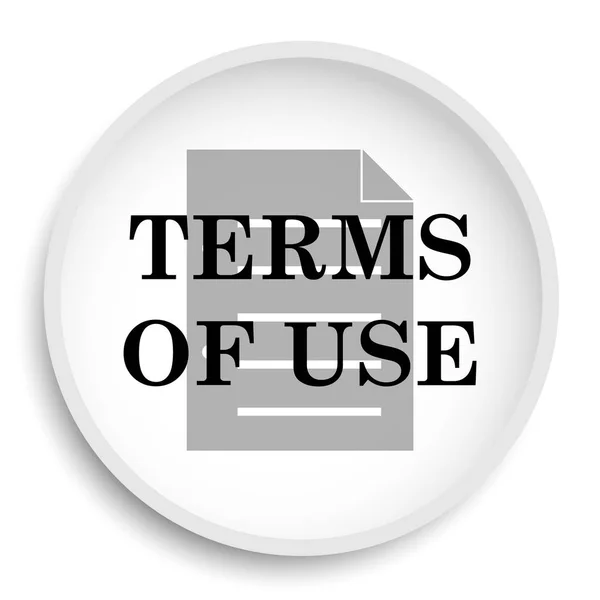 Terms of use icon. Terms of use website button on white background.