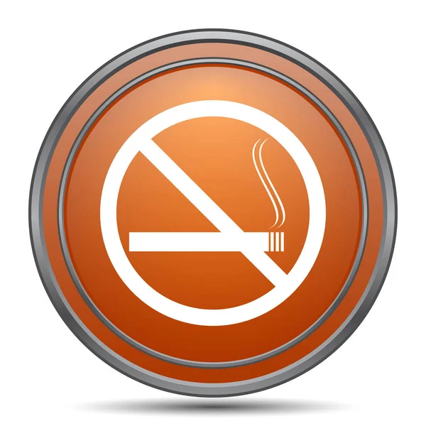 Smoking Icon Orange Internet Button White Background — Stock Photo, Image