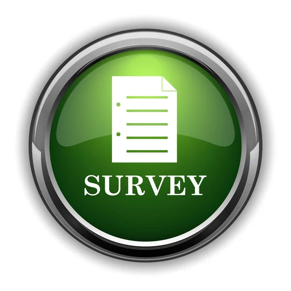 Survey icon. Survey website button on white background