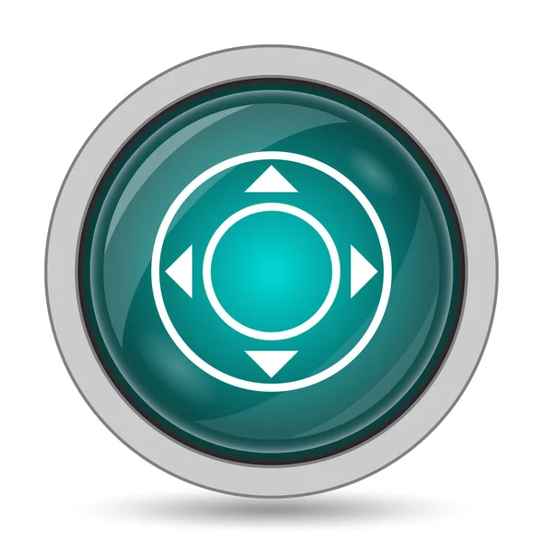 Joystick icon, website button on white background