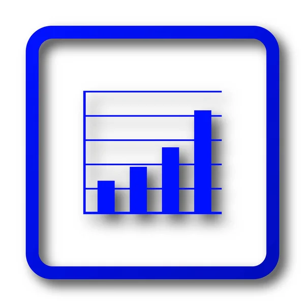 グラフのバーのアイコン 白い背景の上のグラフ バーのウェブサイト ボタン — ストック写真