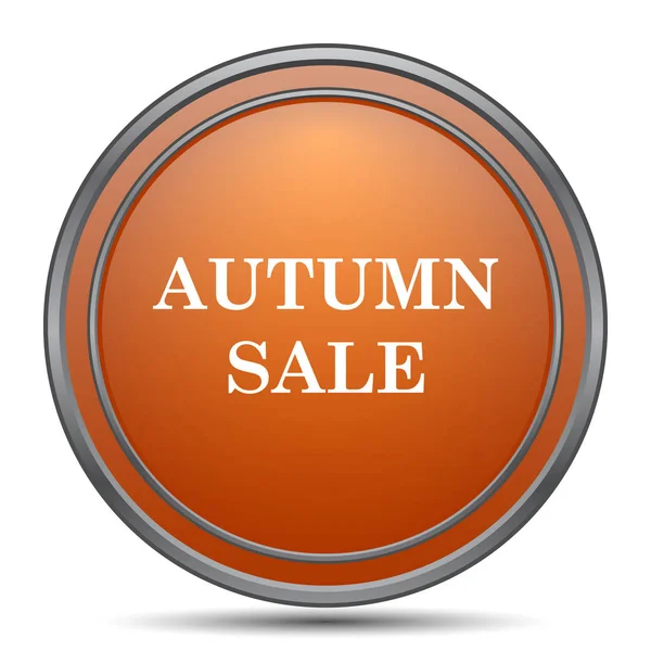 秋季销售图标 橙色互联网按钮在白色背景 — 图库照片