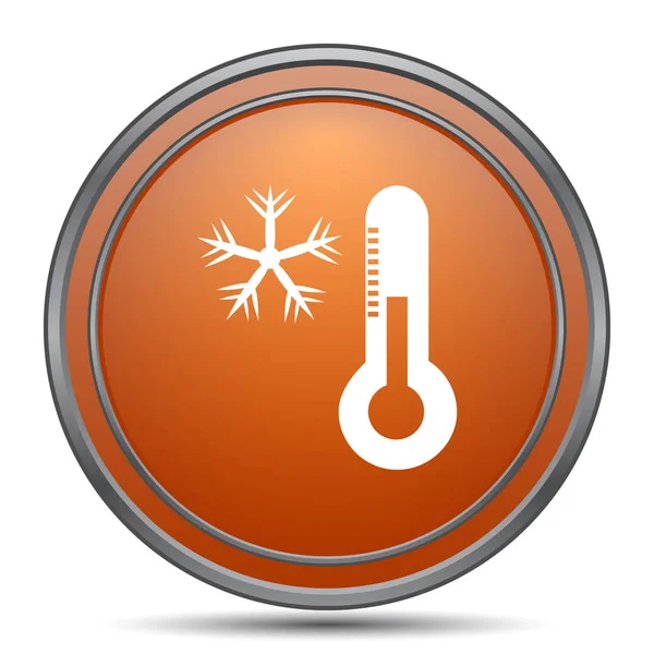 Сніжинка з піктограмою термометра — стокове фото
