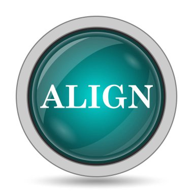 Simgesi, Web sitesi düğmesini beyaz arka plan üzerinde hizalama