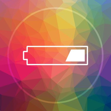 1 üçüncü bir batarya kutsal kişilerin resmi. 1 üçüncü þarj edilmiþ Web sitesi düğmesini düşük poli arka plan üzerinde