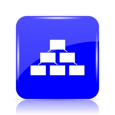 Kuruluş şeması mavi kutsal kişilerin resmi web sitesi düğme beyaz arka plan üzerinde