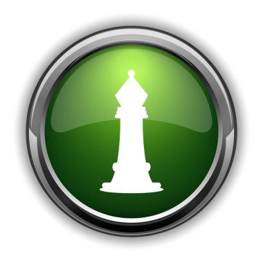 Satranç simgesi. Satranç Web sitesi düğmesini beyaz arka plan üzerinde