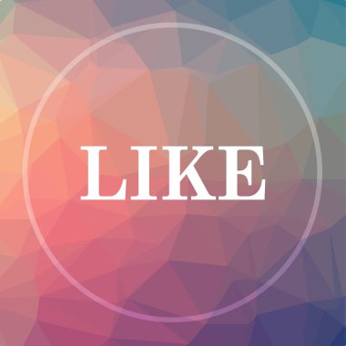 Simge gibi. Gibi web sitesi butonuna düşük poli arka plan