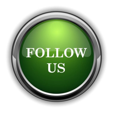 Bizi simgesi izleyin. Bize beyaz arka plan üzerinde Web sitesi düğmesini izleyin