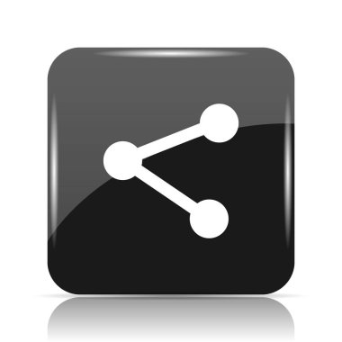 Sosyal Medya - bağlantı simgesi. Beyaz arka plan üzerinde Internet düğmesi