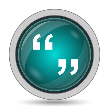 Tırnak işareti simgesi, beyaz arka plan üzerinde Web sitesi düğmesini