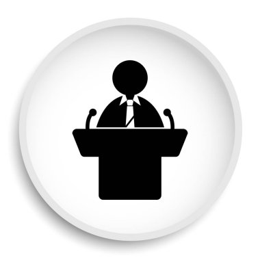 Sözcü kutsal kişilerin resmi web sitesi düğme beyaz arka plan üzerinde. 