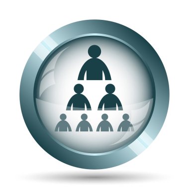 Kuruluş grafiği ile insanlar kutsal kişilerin resmi. Beyaz arka plan üzerinde Internet düğmesi.