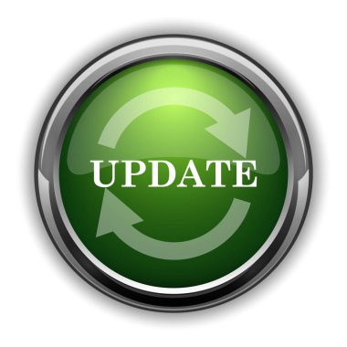 Update simgesi. Beyaz arka plan üzerinde güncelleştirme Web sitesi düğmesini