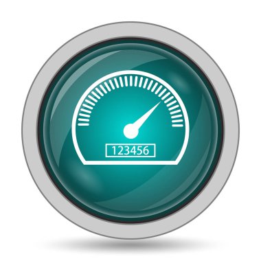 Hız göstergesi simgesi, beyaz arka plan üzerinde Web sitesi düğmesini