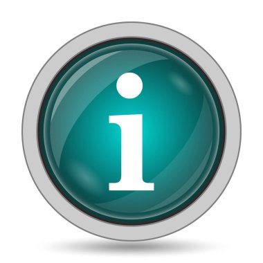 Bilgi simgesi, beyaz arka plan üzerinde Web sitesi düğmesini