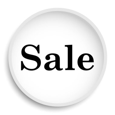 Satılık simgesi. Satılık Web sitesi düğmesini beyaz arka plan üzerinde.