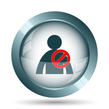 Kullanıcı çevrimdışı simgesi. Beyaz arka plan üzerinde Internet düğmesi.