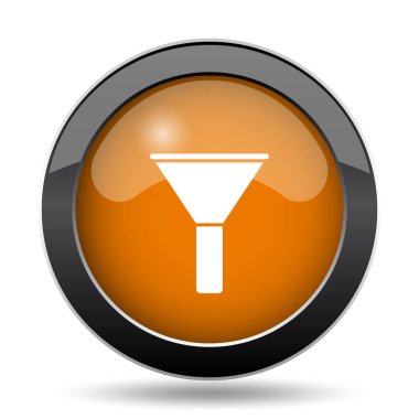 Filtre simgesi. Beyaz arka plan üzerinde filtre Web sitesi düğmesini