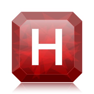 Hastane kırmızı kutsal kişilerin resmi web sitesi düğme beyaz arka plan üzerinde