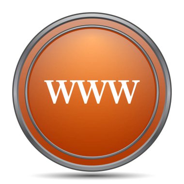 Www simgesi. Beyaz arka plan turuncu internet düğme