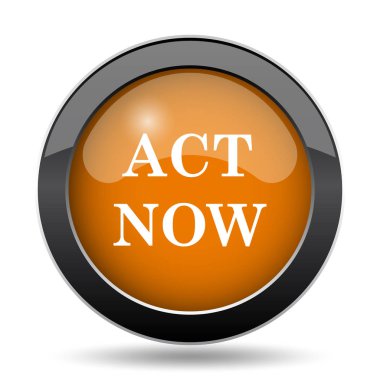 Şimdi simgesi hareket. Şimdi Web sitesi düğmesini beyaz arka plan üzerinde hareket