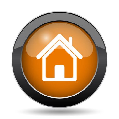 Ev simgesini. Beyaz arka plan üzerinde ev Web sitesi düğmesini
