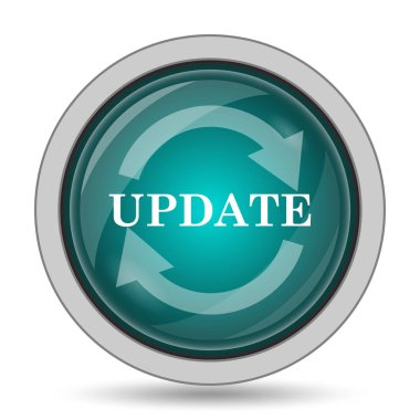 Update simgesi, beyaz arka plan üzerinde Web sitesi düğmesini