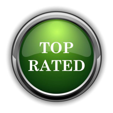 Simge en üst düzey. Beyaz arka plan üzerinde en beğenilen web sitesi düğmesini