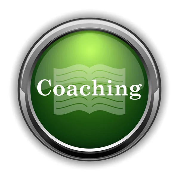 Icono Entrenador Coaching Botón Del Sitio Web Sobre Fondo Blanco —  Fotos de Stock