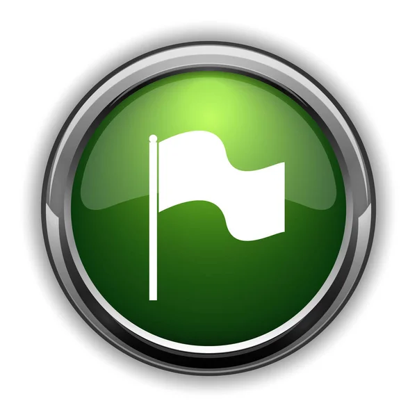 Значок Флага Кнопка Сайта Флагом Белом Фоне — стоковое фото