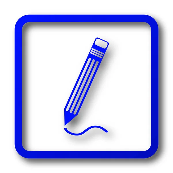 Εικονίδιο Μορφή Στυλό Κουμπί Πένας Ιστοσελίδα Λευκό Φόντο — Φωτογραφία Αρχείου