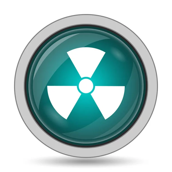 Radiation icon, website button on white background