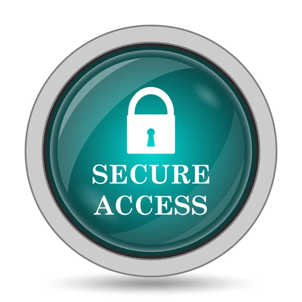 Secure access icon, website button on white background