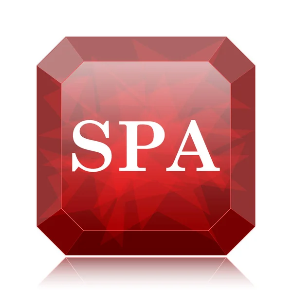 Spa Icon Red Website Button White Background — Stock Photo, Image