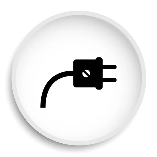 Icono Plug Plug Botón Del Sitio Web Sobre Fondo Blanco — Foto de Stock