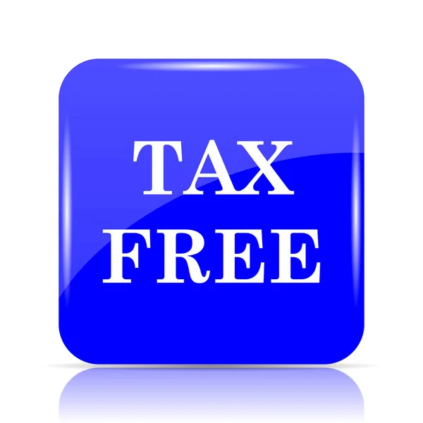 Значок Tax Free Синяя Кнопка Веб Сайта Белом Фоне — стоковое фото