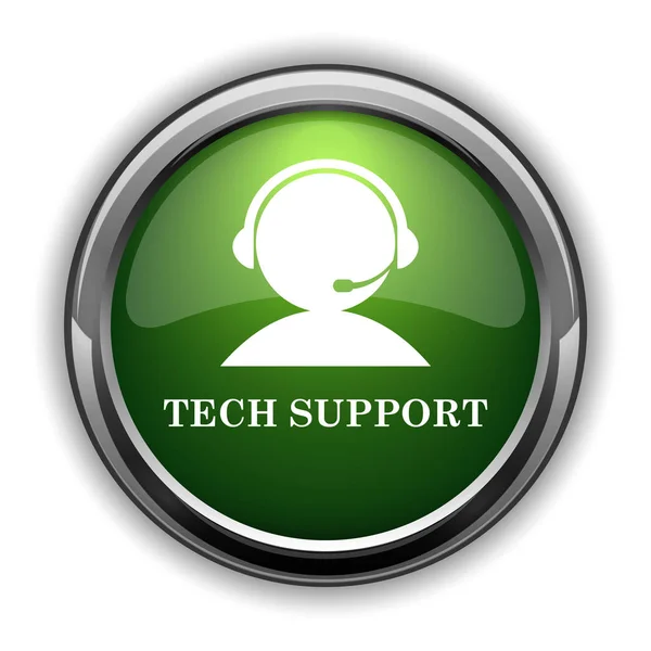 Tech Support Ikoontje Tech Support Website Knop Witte Achtergrond — Stockfoto