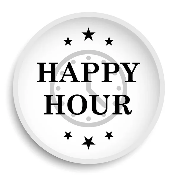 Happy Hour Ikone Happy Hour Website Taste Auf Weißem Hintergrund — Stockfoto