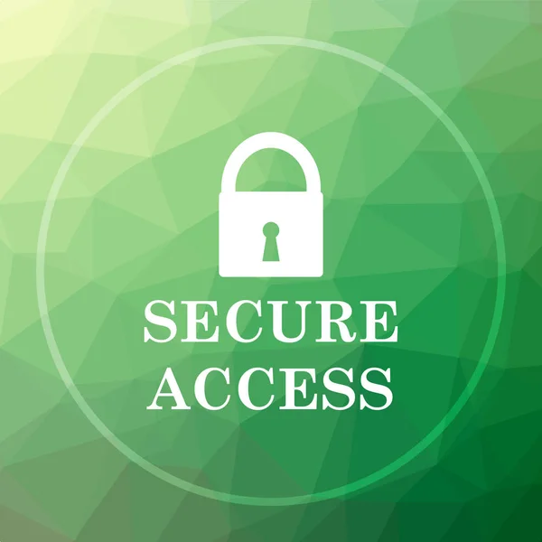 Иконка Защищенного Доступа Кнопка Безопасного Доступа Веб Сайту Зеленом Фоне — стоковое фото