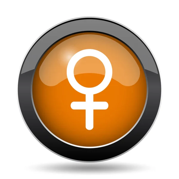 Θηλυκό Σύμβολο Εικονίδιο Κουμπί Ιστοσελίδα Θηλυκό Σύμβολο Άσπρο Φόντο — Φωτογραφία Αρχείου
