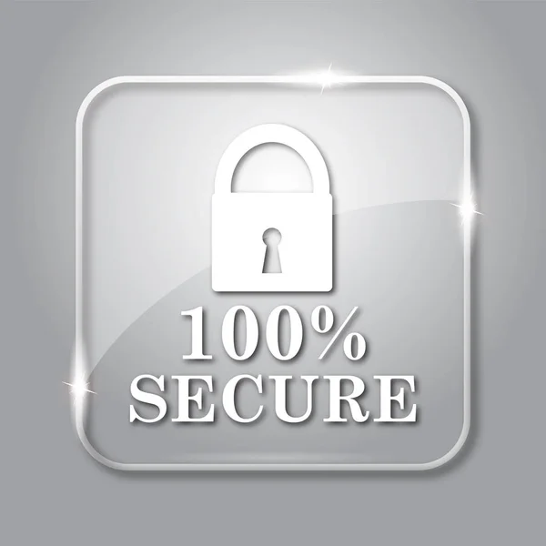 Icono 100% seguro — Foto de Stock