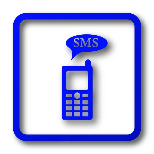 Pictogram Sms Sms Website Knop Witte Achtergrond — Stockfoto